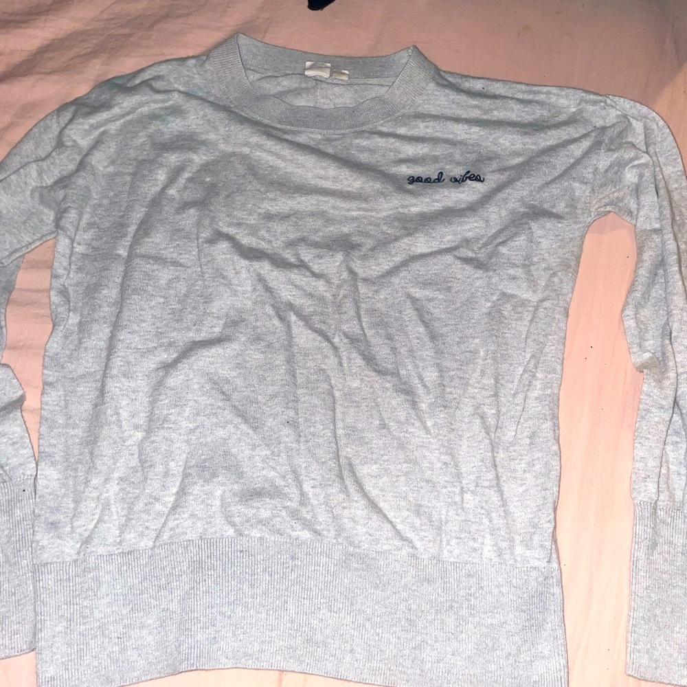 GAP Light Gray Crew Neck Sweater